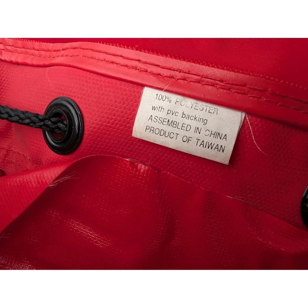 Vintage Marlboro Unlimited Red Black Canvas Sling Backpack Gear Bag Drawstring